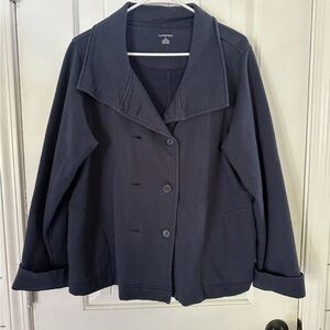 Lands' End Women's Dark Blue Knit jacket
